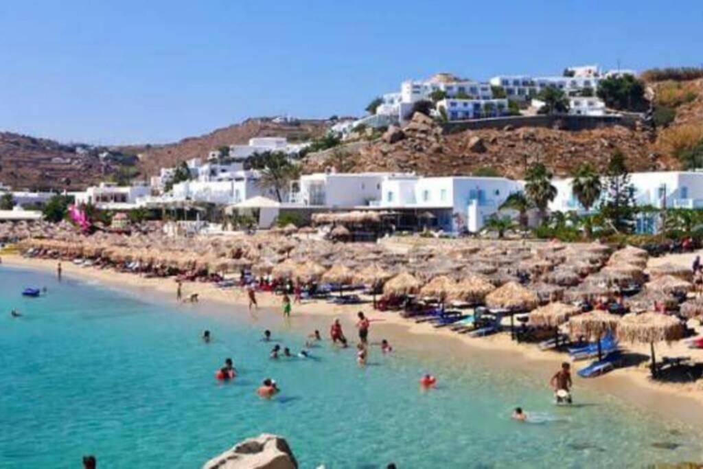 Villa Mykonian Beauty à Platis Yialos Extérieur photo